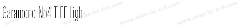 Garamond No4 T EE Ligh字体转换